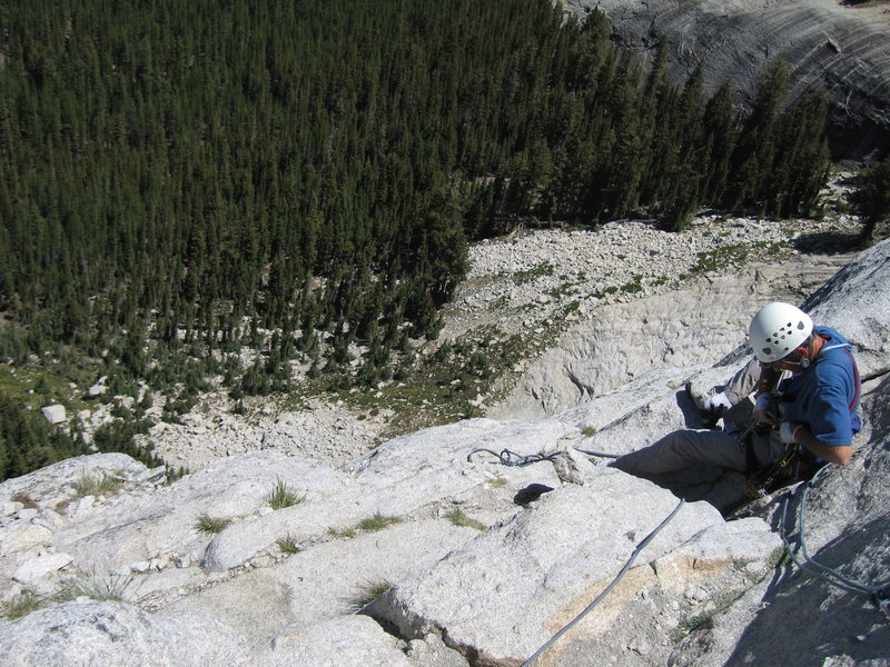 Tom Rogers on Crescent Ledge, Regular Route Fairview Dome