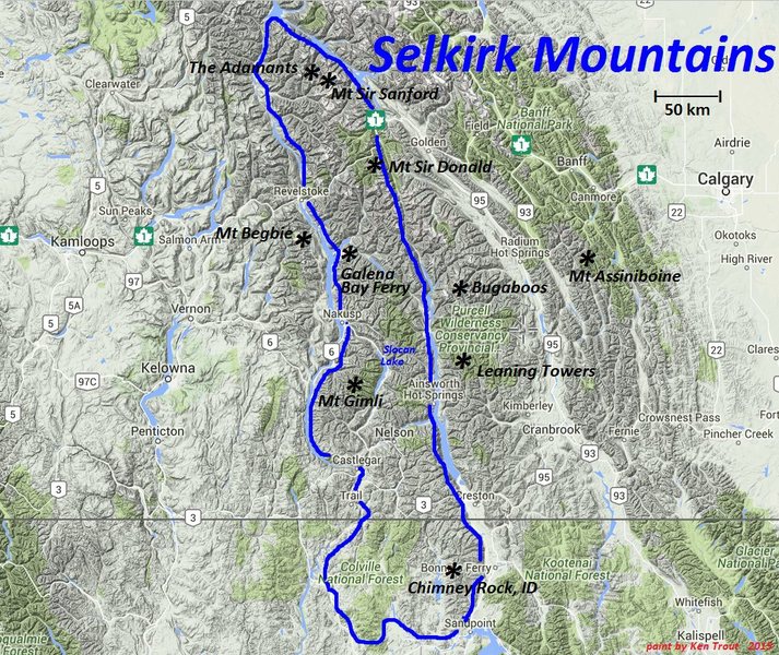 Selkirk Mountains Defined