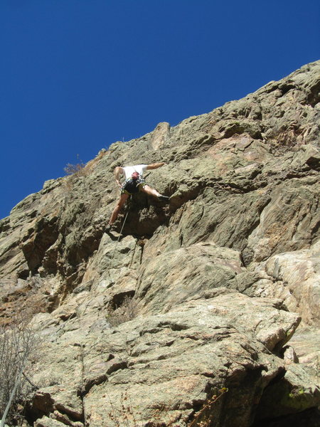 Paul beginning the crux.