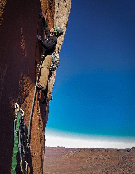 Great climbing on pitch 2