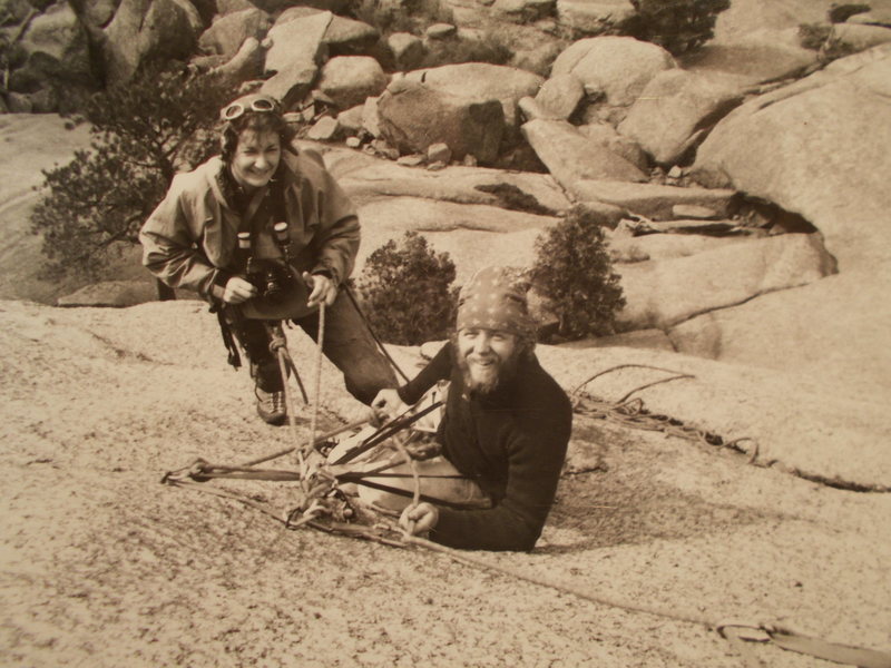 Lynn Fletcher and Dan McGee on the first Tour de Platte linkup, 1984.