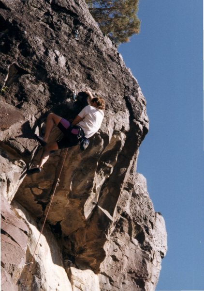 Mike Engle pulling through Roadrunner Roof. Photo taken around 1995.