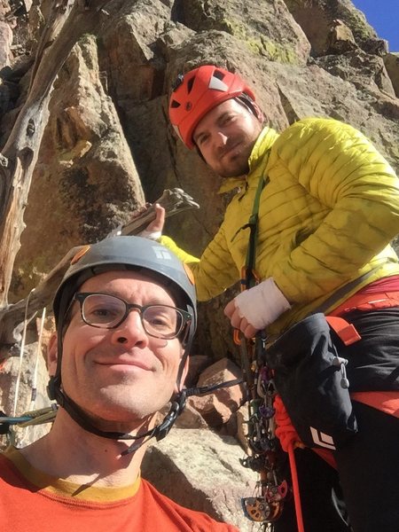 Me and Riley Friesen at the top of pitch 4.