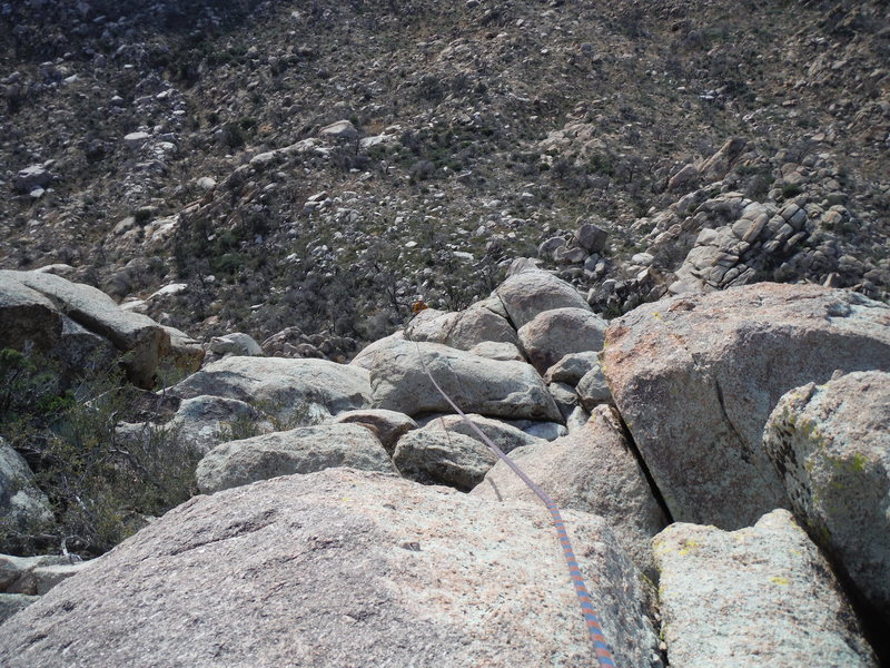 Looking down on P2 from the top. Pic by BB.