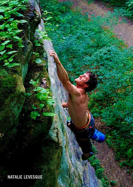 Dave McClennan climbing Hot Monkey Love