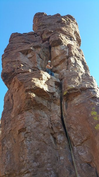 OW variation on p3 protects with medium sized cams one or two moves leads to a face move over the bulge. call it 5.9 ;)