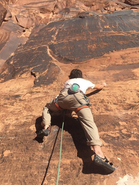 Yeah dude, I'm totally spotting. Jeff before the first clip. The climb follows the rail feature above.