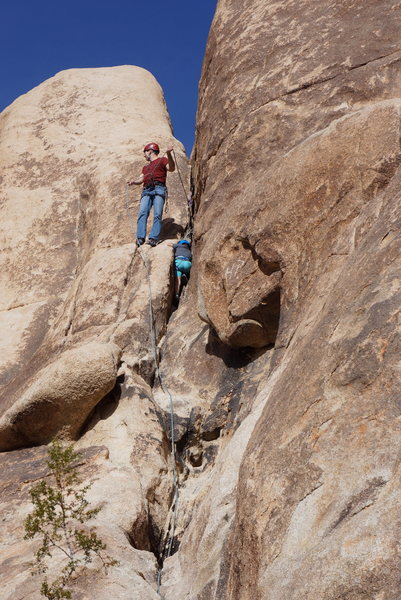 kai (6) nears the top of the route.