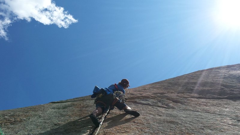 Jordon Griffler on the last pitch of Days of Heaven. RMNP. Late summer 2015.