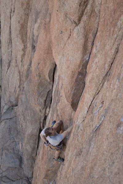 Getting psyched to push through the 2nd of 3 cruxes on the line.