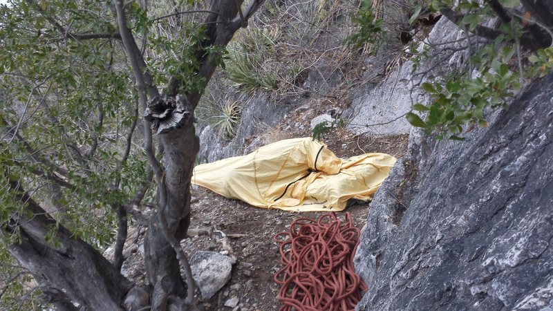 Bivy ledge on Time Wave Zero