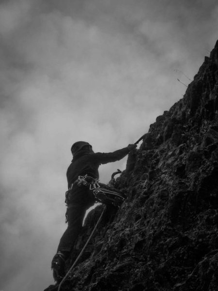 Clark Corey on Teardrop of Water. Photo credit from Montana Ice user drew.