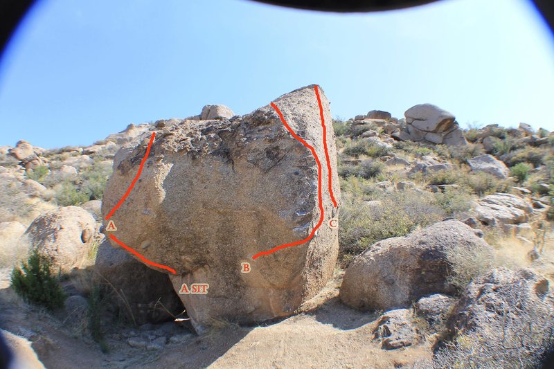 Climbing in The Sandbag Boulder, Albuquerque Area