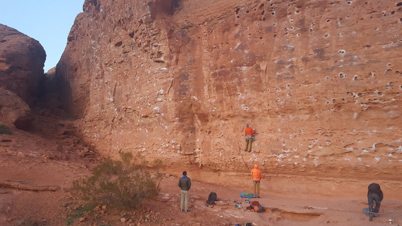 Climbing at the Walla Walla Wall after hitching a ride out of Salt Lake City with Ethan Pringle. What a cool dude.