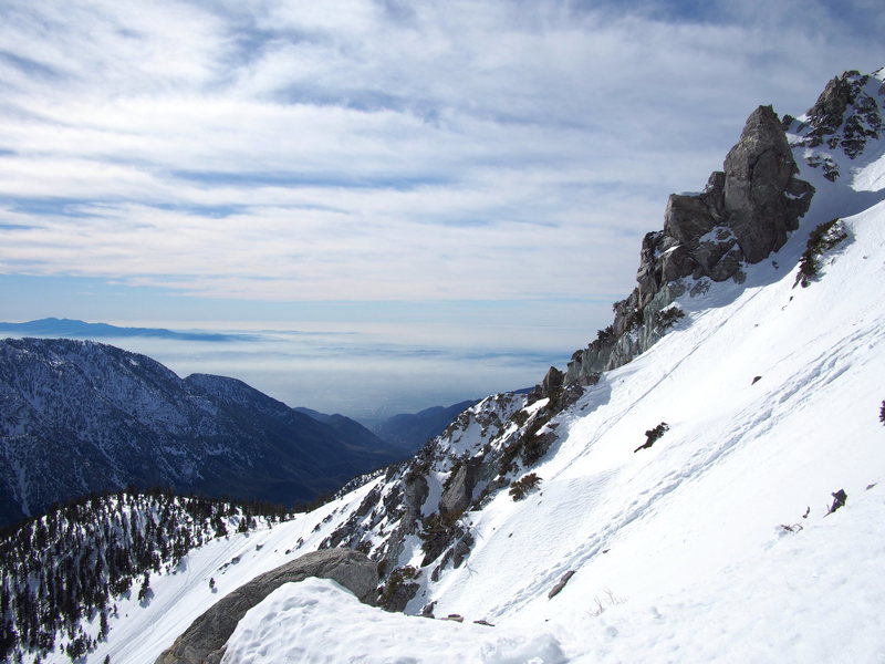Climbing in Mount Baldy Road, Los Angeles Basin