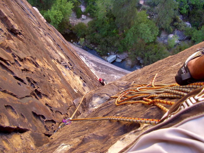 P3 Belay on Dark Shadows