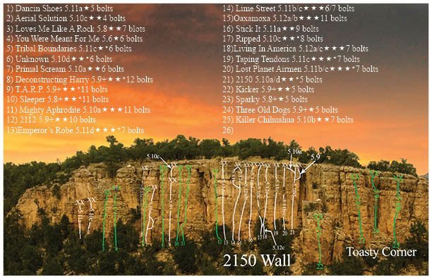 2150 Wall and Toasty Corner areas.