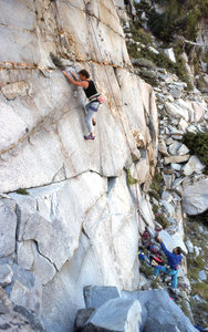 Urmas higher up "Girl on Fire" (5.11d).