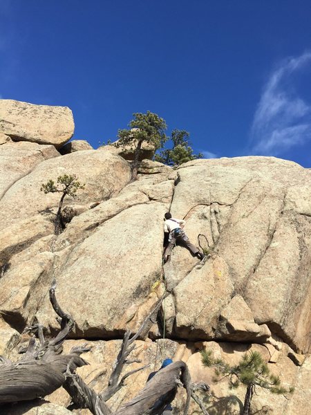 Marc Hemmes on the second ascent.