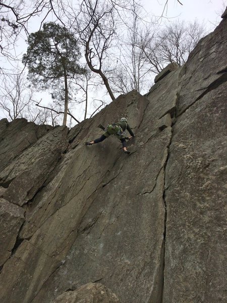 Chris leading through a tricky corner on the Chris Wex Don Traverse.