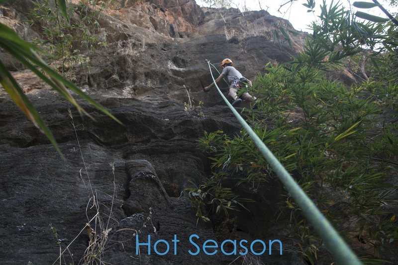 About to get scared on 'Hot Season'