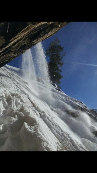 Tail end of the slide, was big enough to make a bad day if you're in the gully