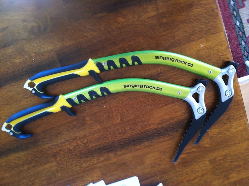 Singing Rock Ice tools. Almost new. I had to try them to make sure you'd get an honest review.