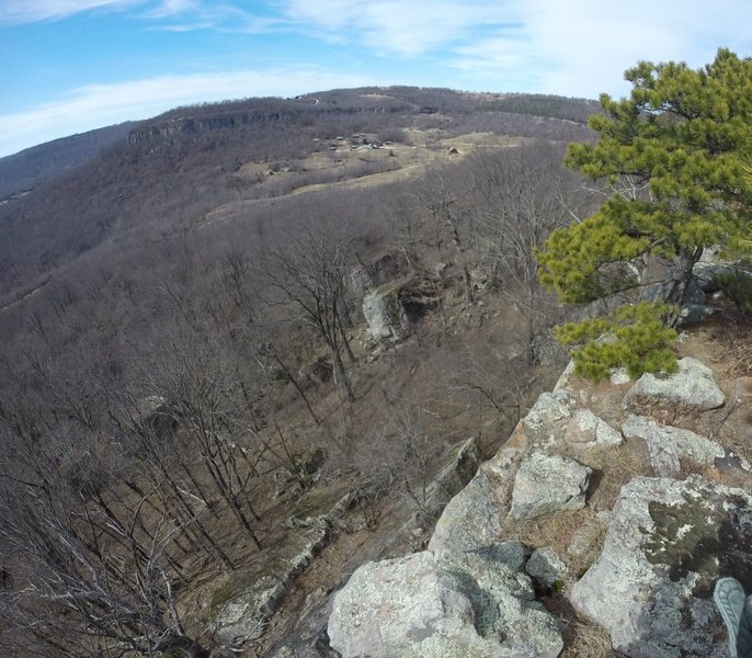 Topped out and took a picture of the ranch.