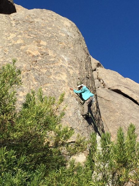 Getting established on the climb.