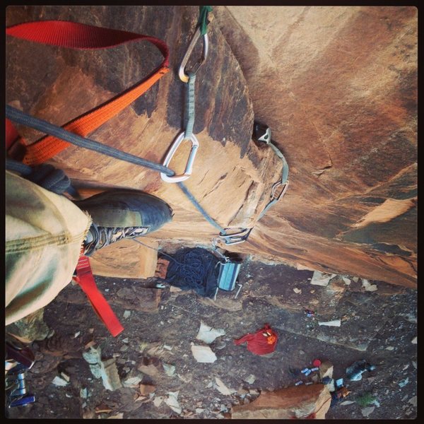 Nice big tricam placement on the first pitch.