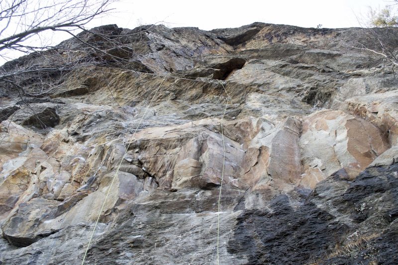The line of Iron Man, Right side is on the way up, left side is on the way down.
