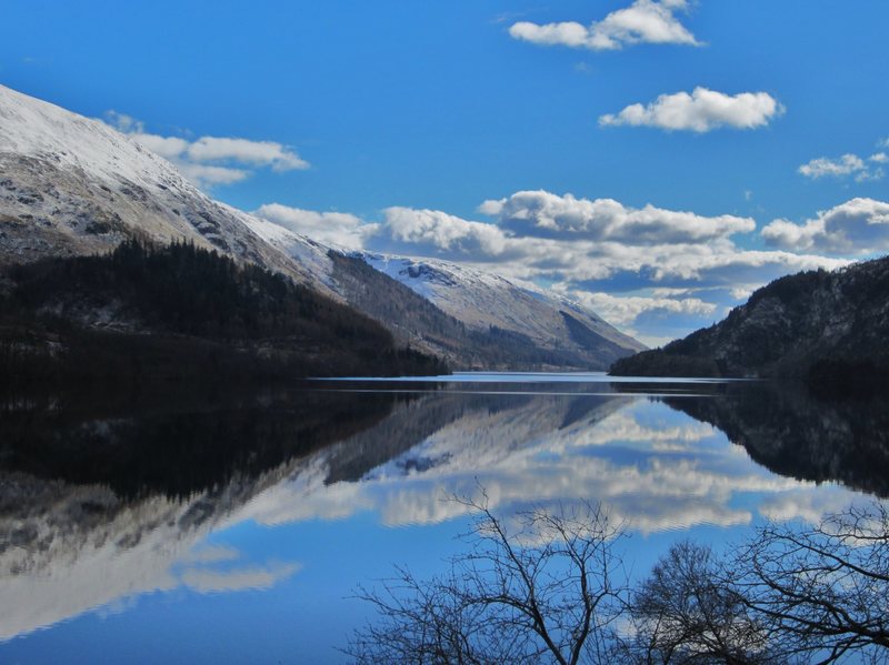 Looking down Thirmere Lake ... Helvelln Mt on the left. English Lake District.March 6 2016