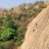 Srivats and Gokul climb High on Grass (5.9), Mother Wall.<br>
<br>
Photo by Bangalore Climbing Initiatives 