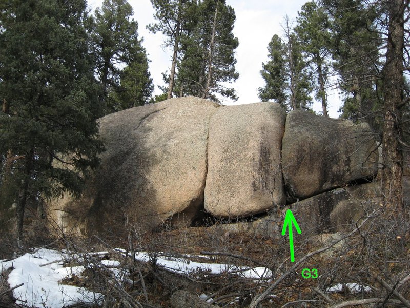 Power Line Boulders - Right Crack.