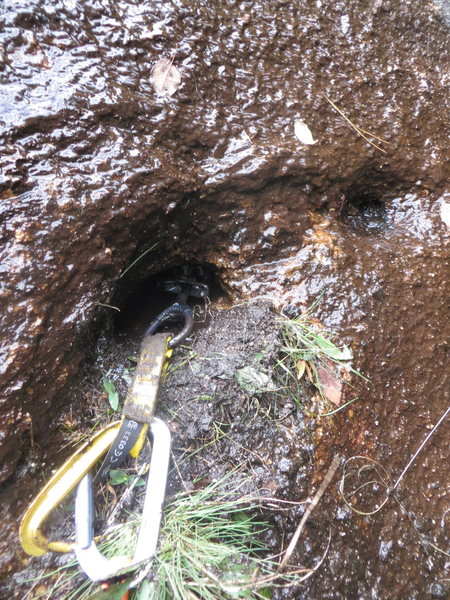 If you've trad climbed a lot in NH, you will find this scene not all that uncommon.... lol