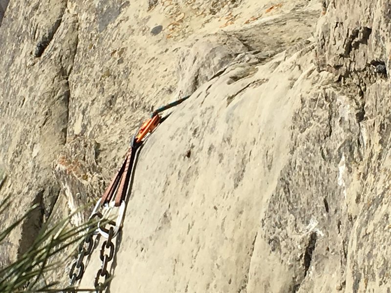 Saw this gem at my local crag. this guy hates his rope. Sorry about the picture quality.