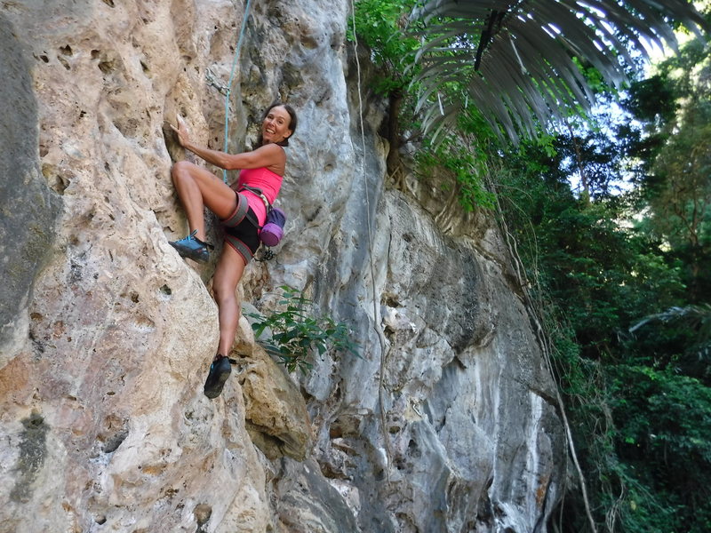 Deb climbing "Seven,seven,seven"