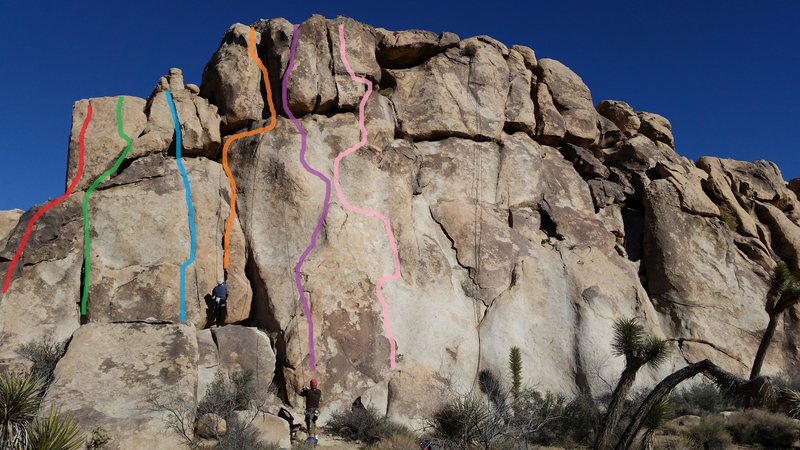 The left-center portion of the southwest face of Jellystone.