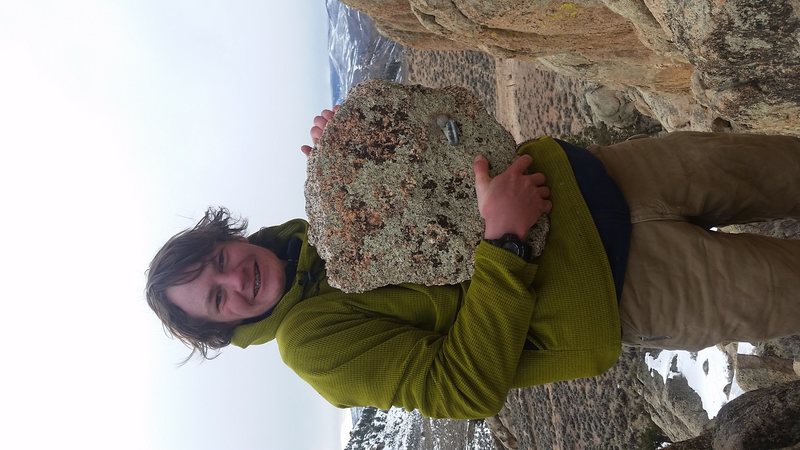 Found this chunk of rock with a bolt in it walking around hartman rocks, gunnison CO. Musta broken off