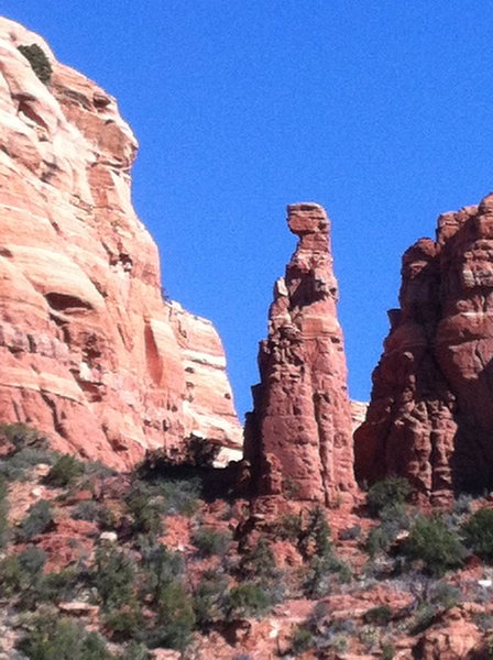 T-Rex as seen from the west. route starts on north, finishes on west face