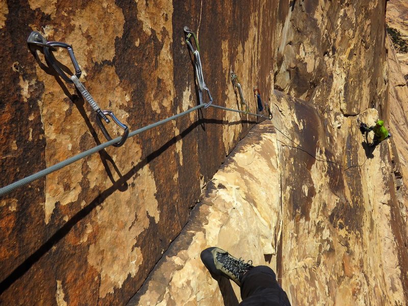 The bolt ladder of Pitch 7 of Eagle Dance.