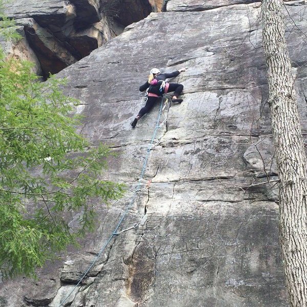 Pretty committing crux if you are shorter! I found a mono to help balance me up to the hero Flake off of the crimp.
