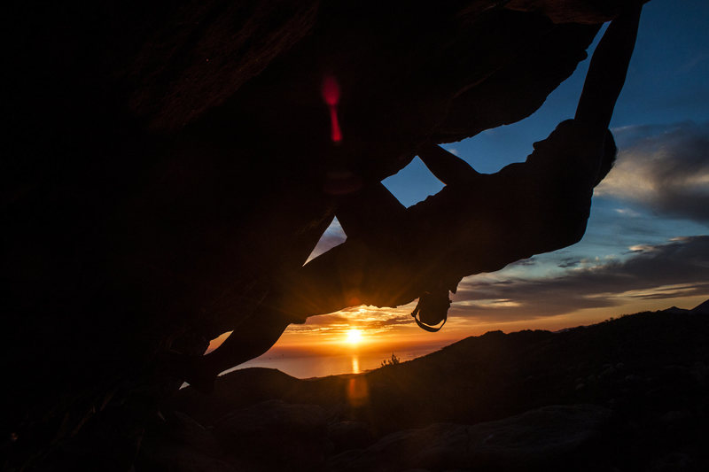 Unknown climber screwing around for some cool photos.