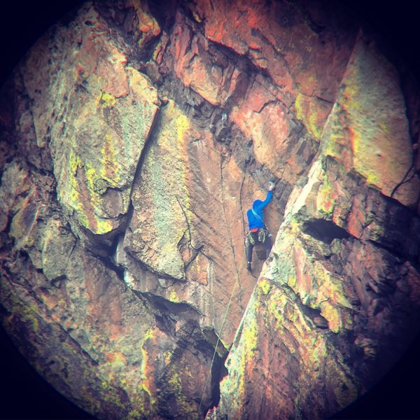 Starting upper crux.<br>
<br>
Let me know if that's you. I have other shots if you want them....