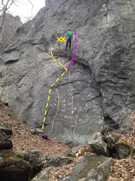This is me cleaning the line... Gives it scale for the topo. the yellowis Arctic Circle and pink is Bering Strait.