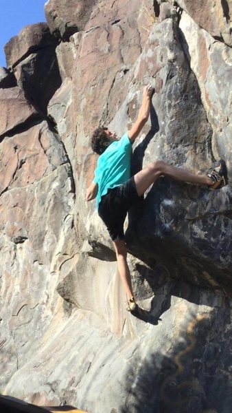 Entering the crux move