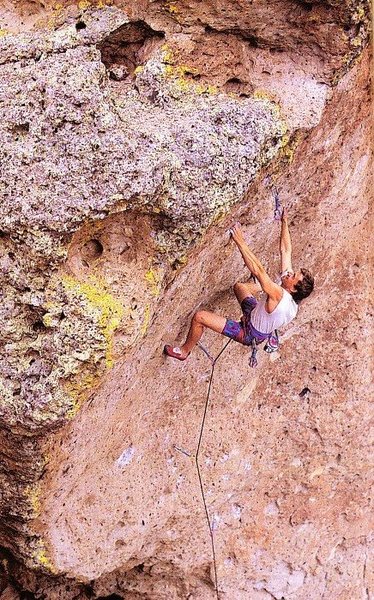 Doug Couleur on Technowitch (5.12a), Enchanted Tower<br>
<br>
Photo by Adam Read