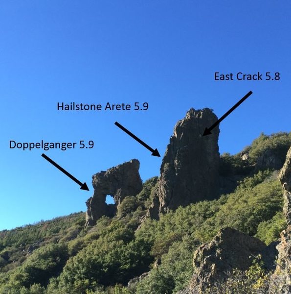 East Crack behind the main cragging wall..
