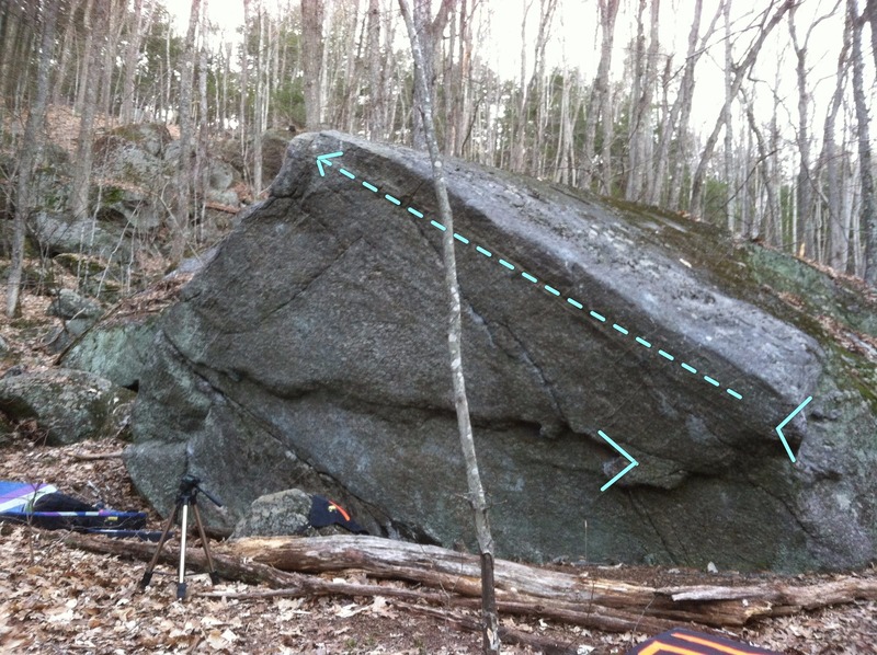 Tears Of A Lone Wolf, with start holds and line of travel shown.
