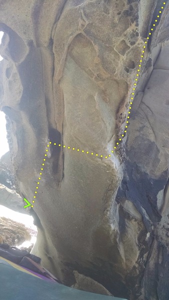 Follow the line and exit right.